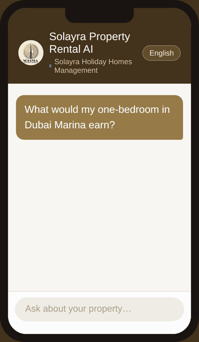 Solayra Property Rental AI — replies in your language